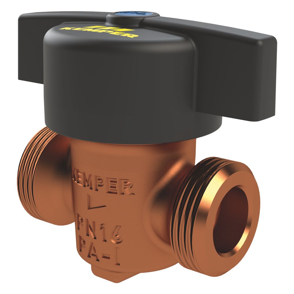 Kemper Vav Vollstrom-absperrventil Mit Bediengriff, Dn 15 Ag, Pn 16, Rotguss, Figur 386 0g