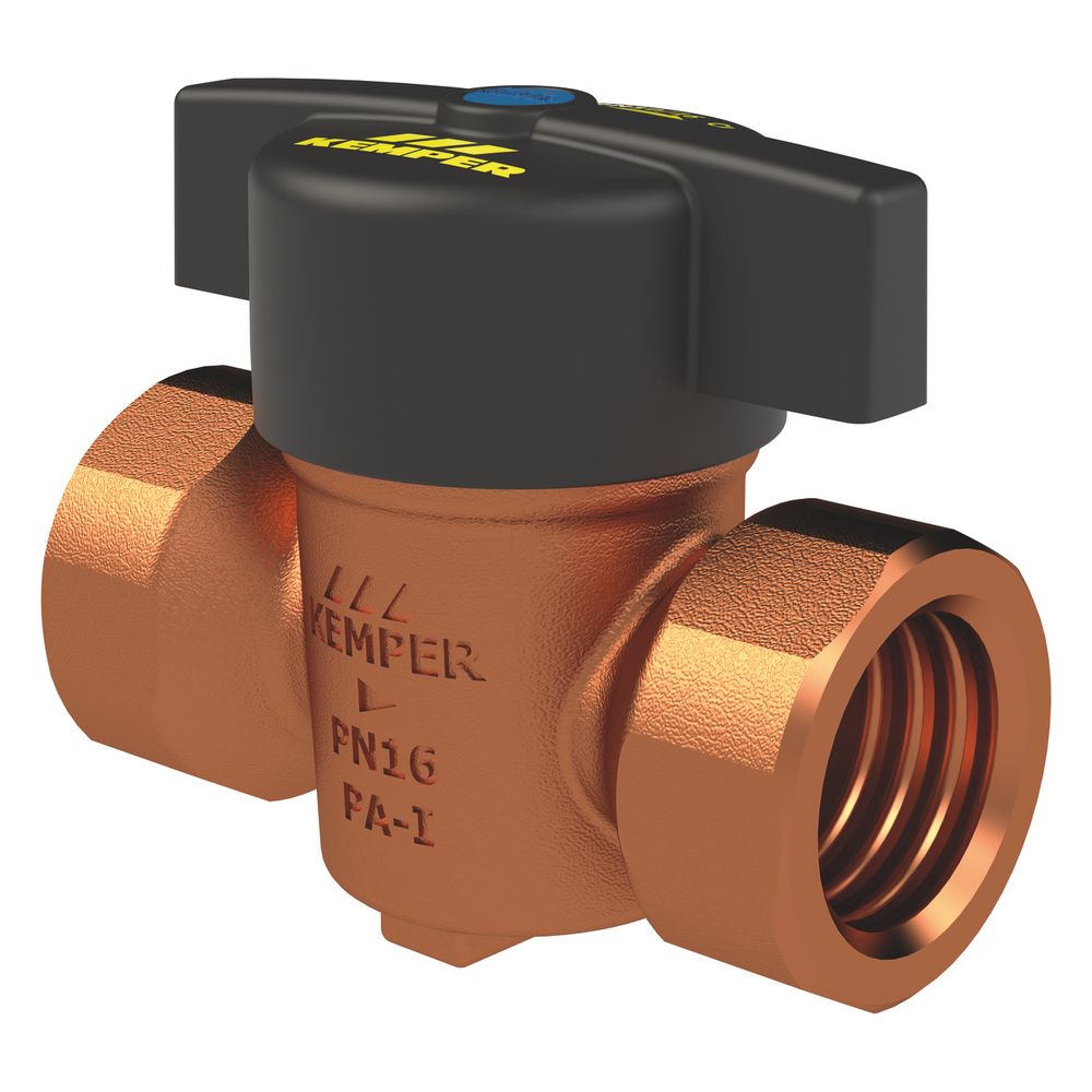 Kemper Vav Vollstrom-absperrventil Mit Bediengriff, Dn 25 Ig, Pn 16, Rotguss, Figur 385 00
