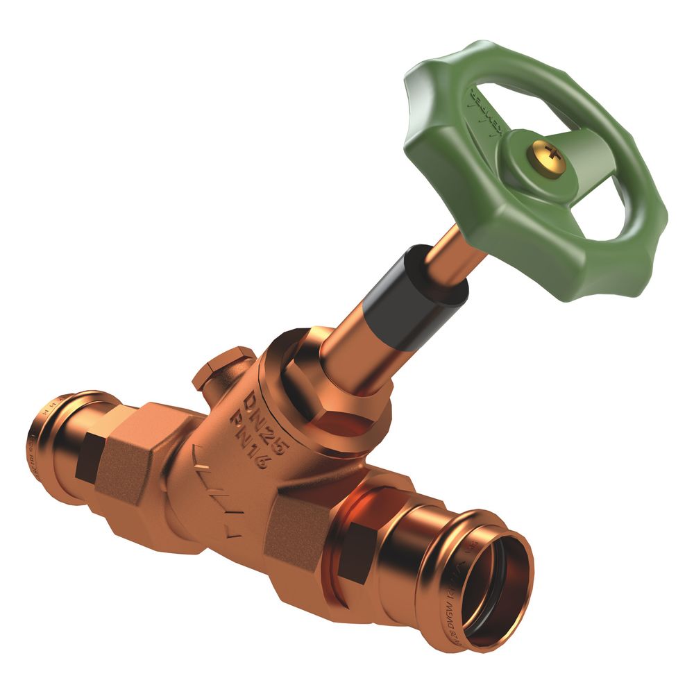 Kemper Eco Freistrom-absperrventil Mit Entleerstopfen G 1/4", San Profipress, Dn 15/18, Pn 16, Rotguss, Figur 171 30