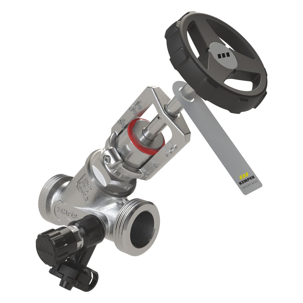 Kemper Niro Drosselventil Mit Entleerventil, Dn 25 Ag, Pn 16, Edelstahl, Figur 078 1g