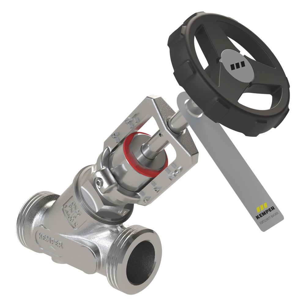 Kemper Niro Drosselventil Ohne Entleerung, Dn 20 Ag, Pn 16, Edelstahl, Figur 078 0g