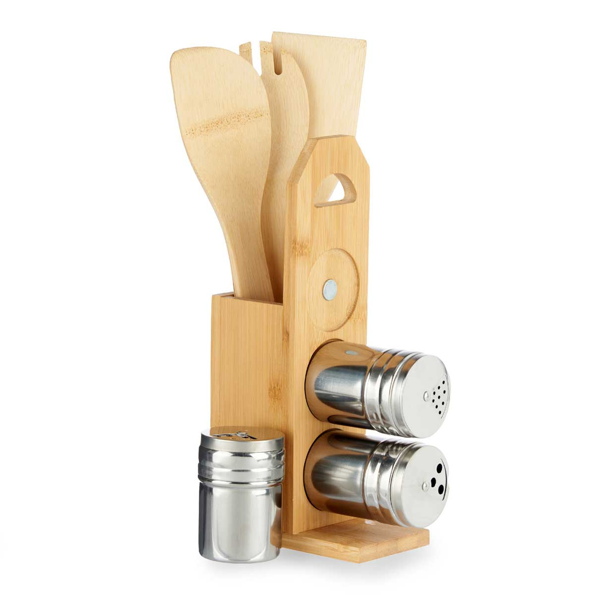 Küchenzubehör Set Mit Ständer Und Gewürzdosen Aus Metall