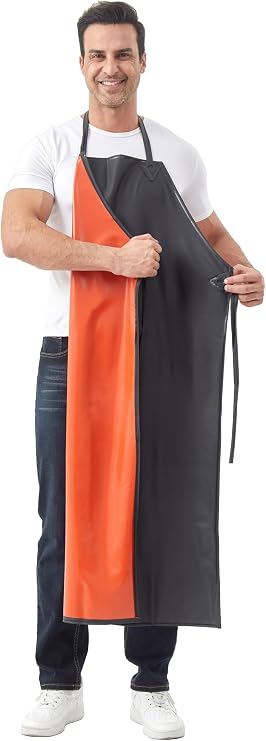 Leichte Und Flexible, Wasserdichte Pu-kochschürze Mit Verstellbaren Trägern, Metzgerschürze Für Restaurants Und Tierpflege, 120 X 90 Cm