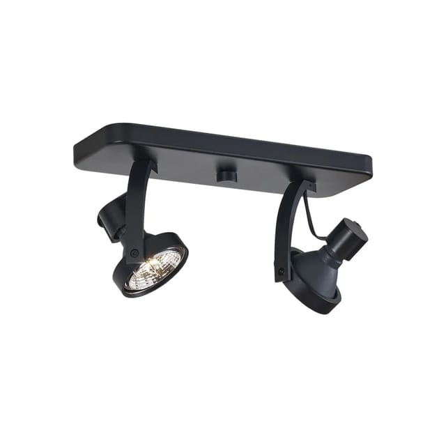 Design Deckenstrahler Schwarz Gu10 70mm 2-flammig Verstellbar - Vo