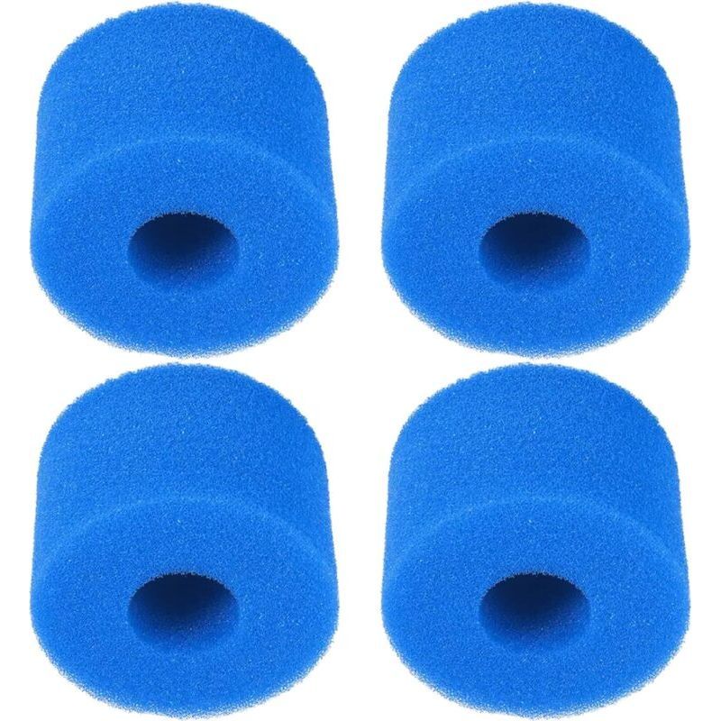 4x Filtre Mousse Ø10,8x7,3 Cm 40ppi Compatible Avec Intex Purespa S1 Spa Piscine Filtration Nettoyage