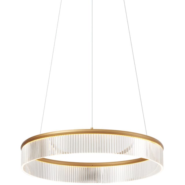 Moderne Hängelampe Messing 59cm Inkl. Led 3-stufen-dimmbar - Anello Chandelier