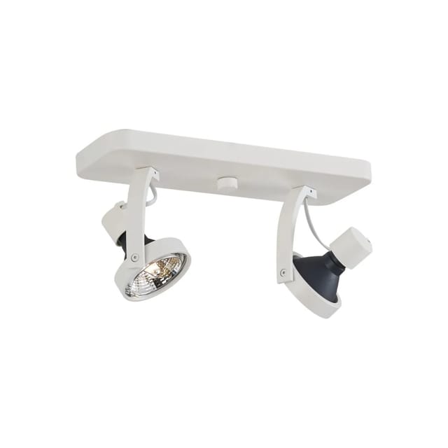 Design Deckenstrahler Weiß Gu10 70mm 2-flammig Verstellbar - Vo