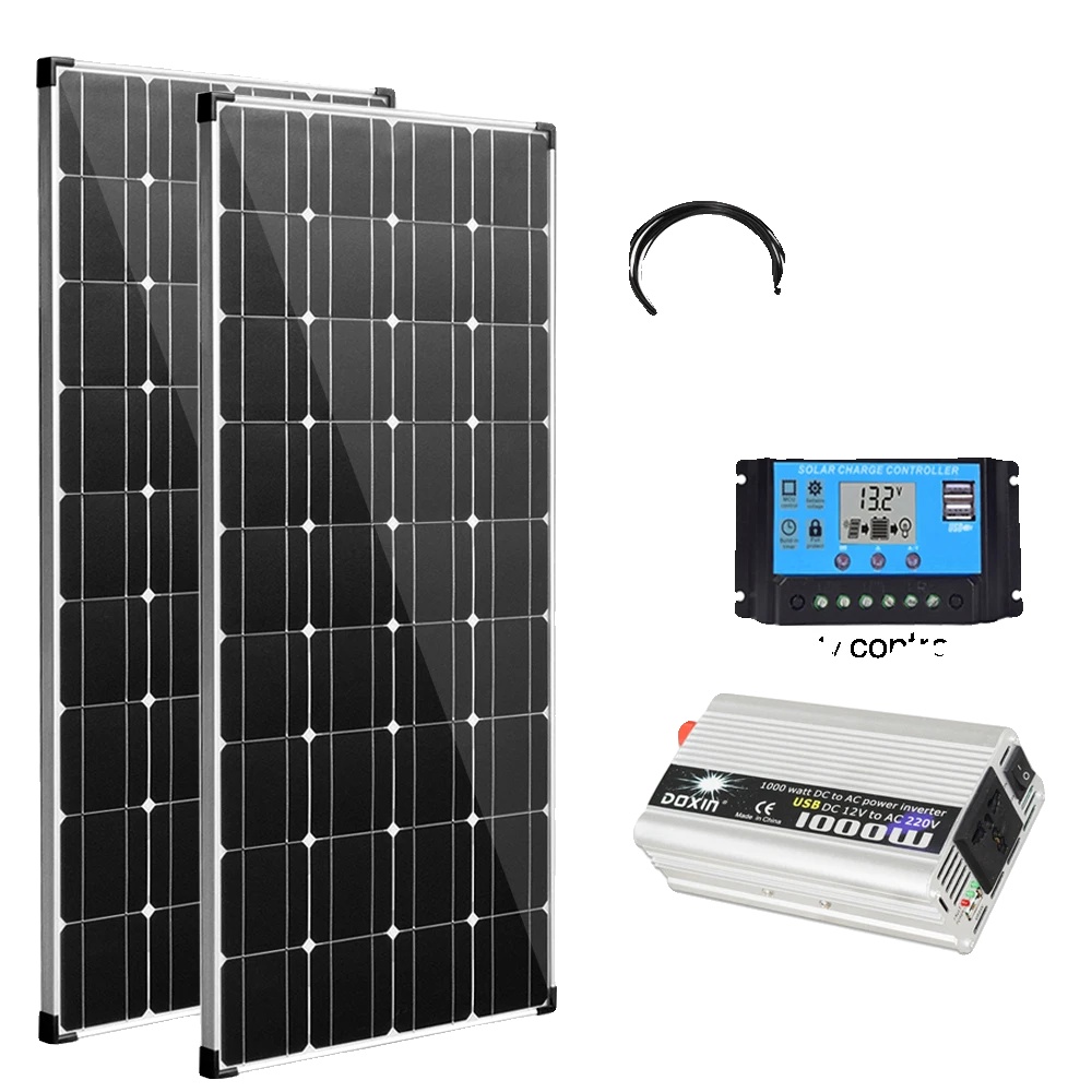 Solarmodul, Robuster Aluminiumrahmen, Hohe Effizienz, 300 W, 220 V, 1000 W