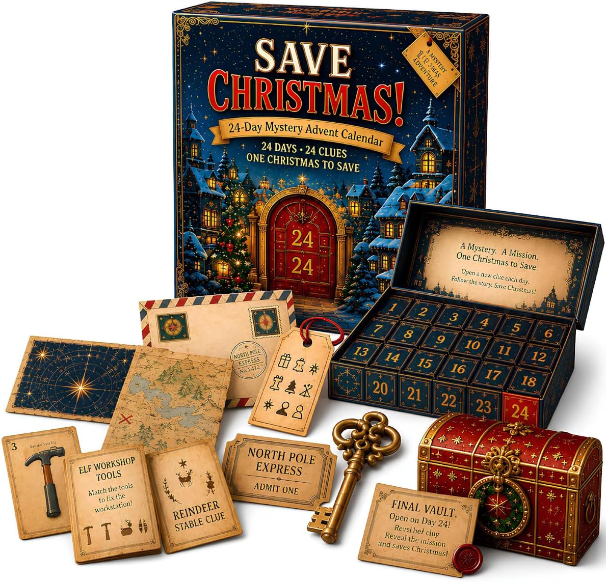 24-tägiger Geheimnisvoller Abenteuer-adventskalender (weihnachten Retten)