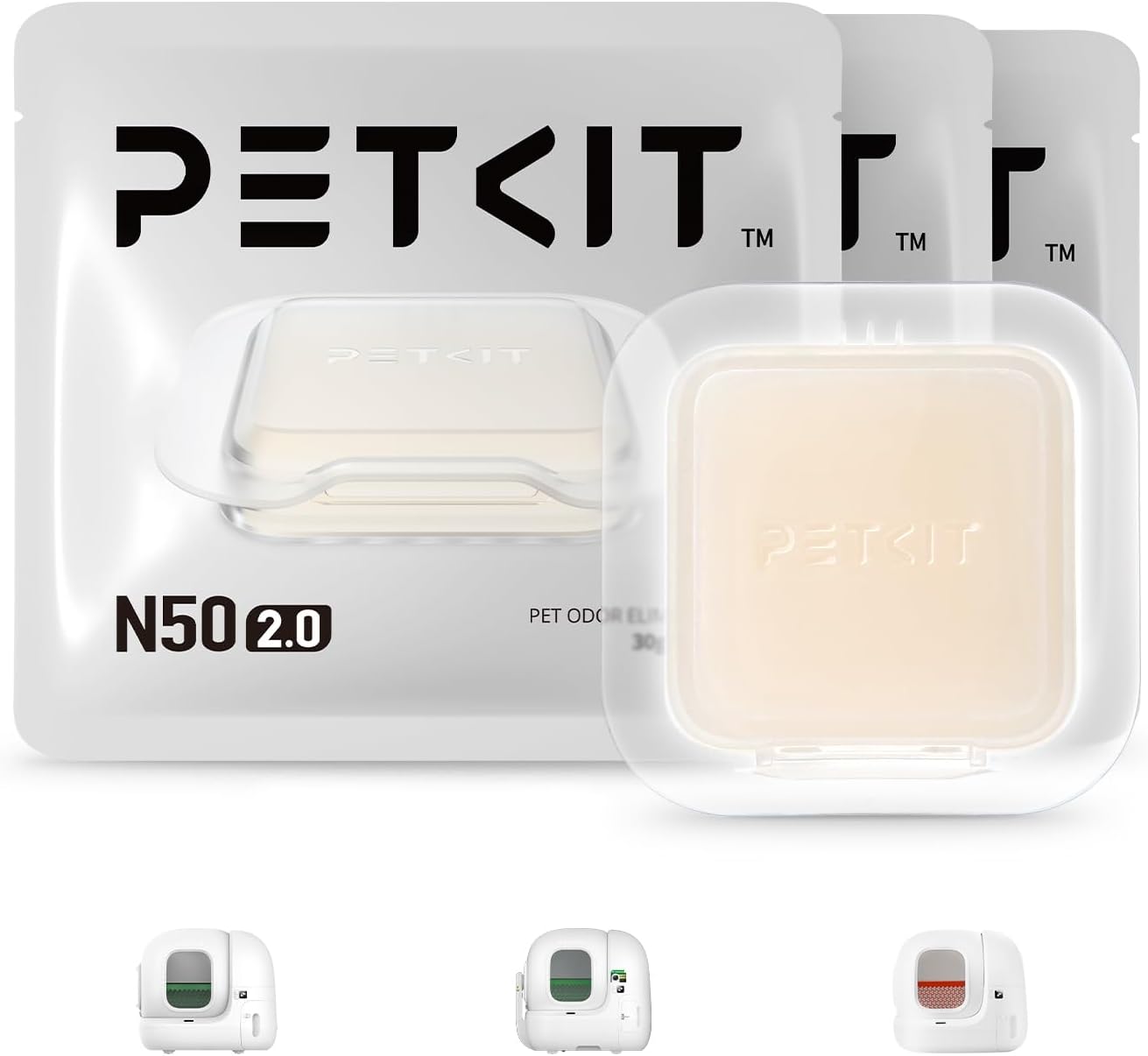 N50 Deodorizer 2.0 Wurde Speziell Für Die Selbstreinigenden Katzentoiletten Puramax Und Puramax 2 Entwickelt. Automatischer Katzentoiletten-deodorant (3er-packung)