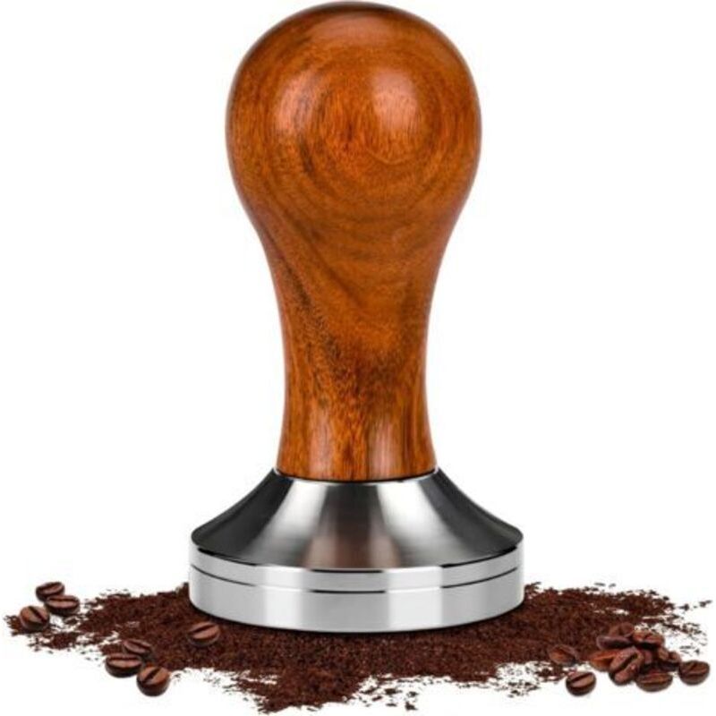 Ecleanfy 51 Mm Edelstahl 304 Kaffeepresse, Espressopresse Mit Walnussholzgriff, Für Siebträger, Barista-tamper, Cafés Und Kaffeeliebhaber