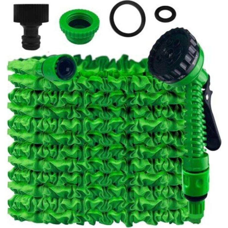 Ecleanfy 15 M Dehnbarer Gartenschlauch, Flexibler Bewässerungsschlauch Mit 7 Sprühmustern, Leicht Und Einfach Zu Verstauen Für Bewässerung, Gartenarbeit, Gießen Und Reinigen