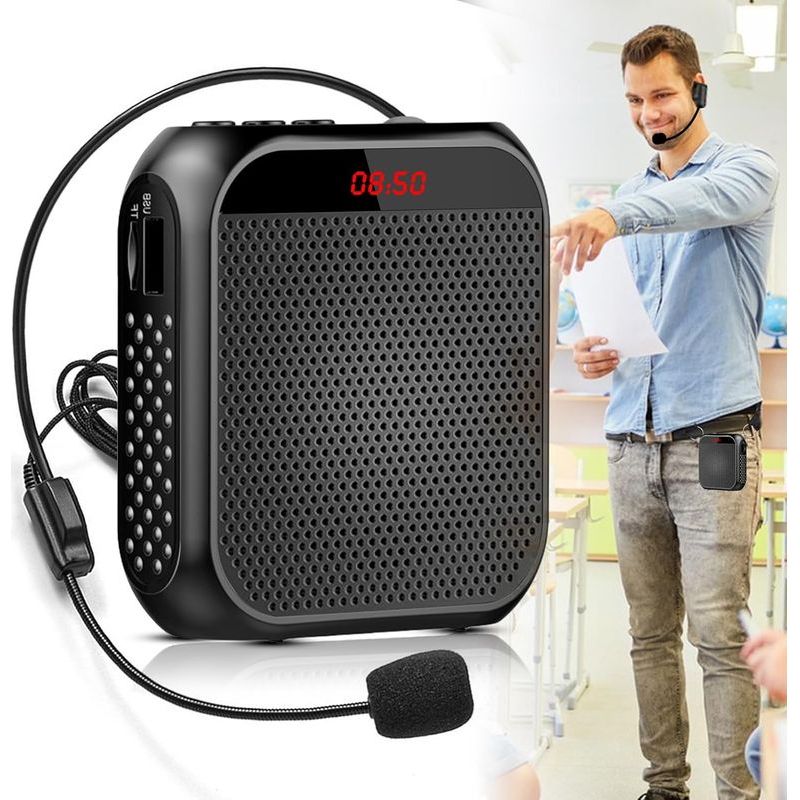 Ecleanfy Kabelloser Sprachverstärker, Wiederaufladbarer Tragbarer Lautsprecher Mit Mikrofon, 2200 Mah Akku, Mini-verstärker Für Trainer, Lehrer Und Betreuer