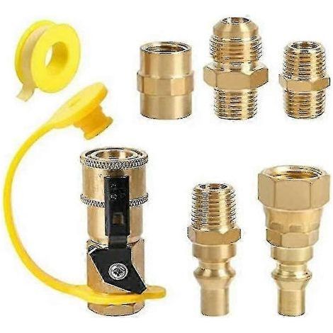 Propangas-schnellanschlussadapter Für Wohnmobile: 1/4-zoll-npt-außengewinde Und 3/8-zoll-außengewindestecker