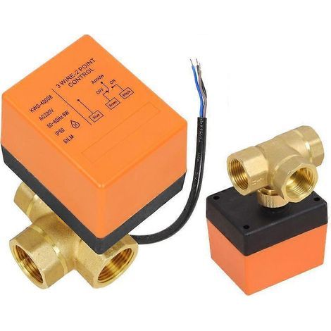 2- Oder 3-wege-ventil, Zonenventil, 1 3/4"-elektrokugelventil, 230-v-motorkugelventil