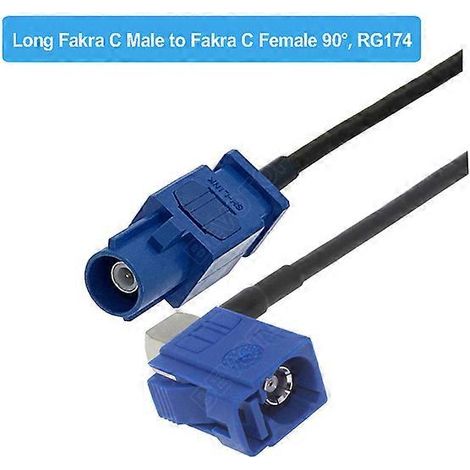 Rf Fakra C Koaxialkabel Ral 5005 Stecker/buchse Rg174 Blau Mit Gps-antenne, Verlängerung Für Kfz-gps-telematik-navigationssysteme.