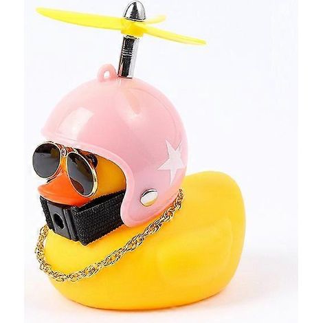 Auto-innenausstattung: Kleine Gelbe Ente, Fahrrad-luftschraubenhelm, Coole Ente, Fahrrad-windmotor, Fahrrad-ornament-zubehör