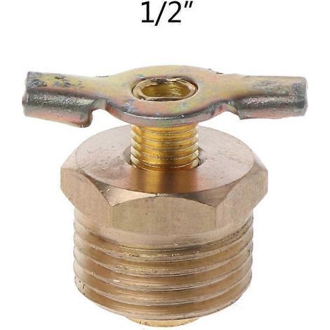 Npt 1/4", 3/8", 1/2" Außengewinde-wasserablassventil, Lamellentyp, Für Luftkompressoren, Tankablassventil Mit T-griff, Einfach Zu Bedienen, 4-punkt, 20 Mm