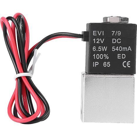 12v Dc 1/4" 2-wege-elektro-pneumatikventil Aus Aluminium, Normalerweise Geschlossen