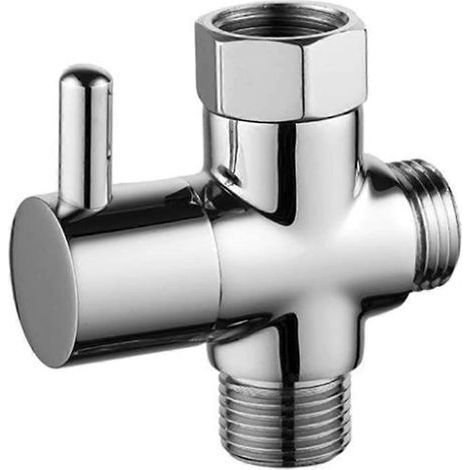 Dreiwegeventil Aus Messing, Duschsäulenumsteller, Massives Dreiwegeventil Aus Messing, Geeignet Für Badezimmerrohrumsteller, Reguliert Den Wasserdurchfluss (silber).