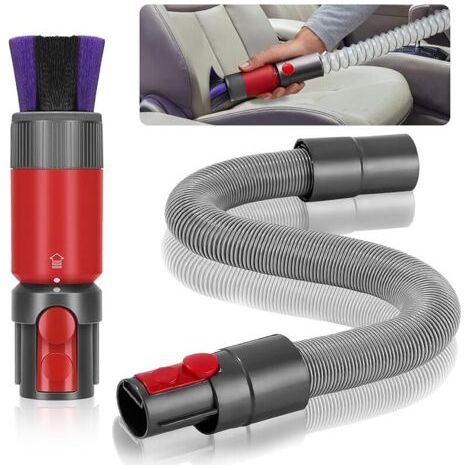 Fenoplasticaforehill 2 Pices Brosse Anti-rayures Pour Dyson Aspirateur Kit, Pour Dyson V7 V8 V10 V11 V15 Accessoires, Avec Tuyau Extension Flexible, Pour Universel Accessoires Aspirateur, Dpoussirage