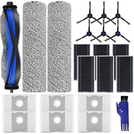 Fenoplasticaforehill 22 Kit Accessoires Pour Aspirateur Robot Ecovacs Deebot X8 Omni/x8 Pro Omni, Comprenant: 1 Brosse Principale, 2 Brosses Rotatives, 6 Sacs À Poussière, 6 Brosses Latérales, 6 Filtr