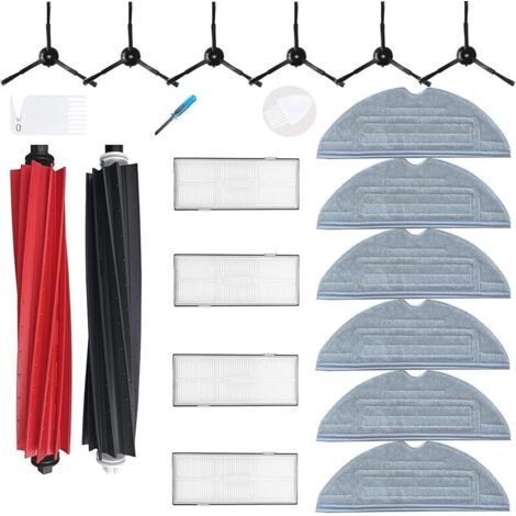 Fenoplasticaforehill Kit De Remplacement Pour Roborock S8 S8 Plus S8 Pro Ultra Aspirateur Robot,4 Filtres,6 Chiffons De Vadrouille,6 Brosses Latrales Et 1 Brosses Principales (pas Pour Le S8 Maxv Ultr
