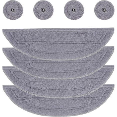 Fenoplasticaforehill S8 Maxv Ultra Lot De 4 Serpillres Pour Roborock S8 Maxv Ultra Robot Aspirateur, En Microfibre Douce, Lavable Et Rutilisable,4 Tampons De Nettoyage Et Serpillres Rondes