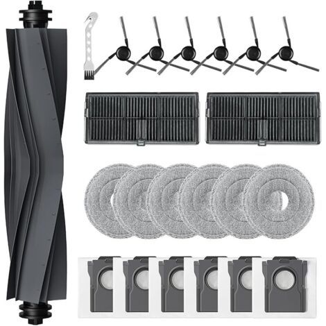 Fenoplasticaforehill22 Pcs Accessoires Pour Dreame X40 Ultra/l40 Ultra /x40 Ultra Complete/x40 Master/mova P50 Pro Ultra 1 Brosse Principale 6 Sac Aspirateur 6 Tampons Vadrouille 6 Brosses Latrales 2