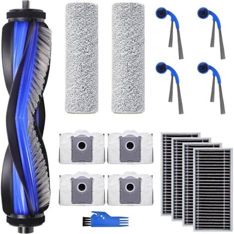 Fenoplasticat80 Accessoires De Rechange Compatibles Avec Ecovacs Deebot T80 Omni Robot Aspirateur, 1 Brosse Principale, 4 Filtres, 4 Brosses Latérales, 2 Rouleaux Nrosse, 4 Sacs À Poussière