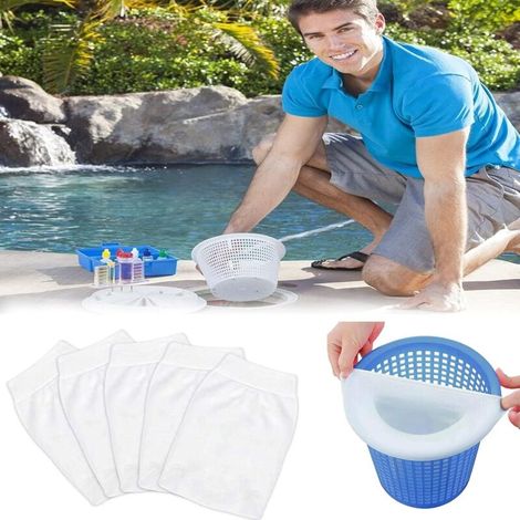 Zolginah Chaussettes De Skimmer, Pre-filtre Skimmer, Prefiltre Pour Piscine, Chaussettes Skimmer, Chaussettes De Skimmer De Piscine, Pool Skimmer（5pcs）