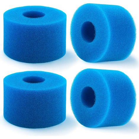 4 Pièces Filtre Piscine, Cartouche De Filtre En Mousse, Mousse Pour Filtre Piscine, Réutilisables Et Lavables, Filtre En Mousse Pour Spa, Piscine