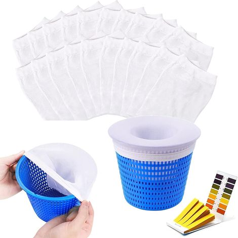 20 Chaussettes D'Écumeur, Maille Nylon Ultra Fine, Filtre Débris, Pour Piscine Et Spa