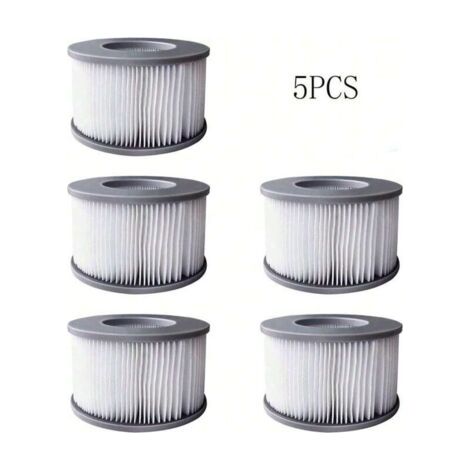 Lot De 5 Cartouches Filtrantes Pour Spa 10,8 Cm X 6,7 Cm, Filtre À Eau, Sédiments, Filtre À Charbon Inversé