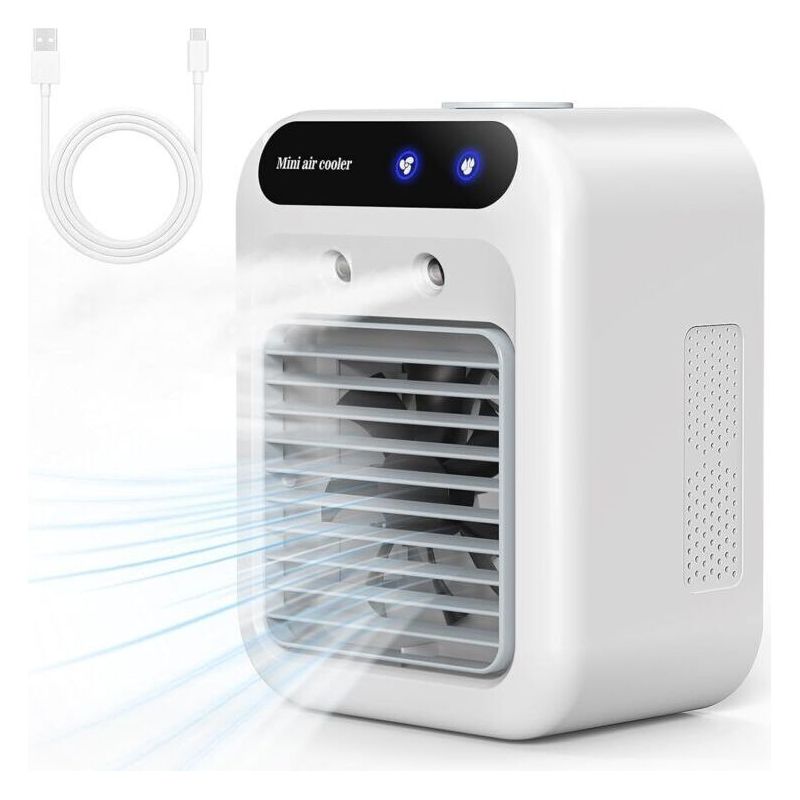 Tragbare Klimaanlage, Leise, 500 Ml Luftkühler, 2 Geschwindigkeiten, 2 Nebelmodi, Mini-klimaanlage Geeignet Für Schlafzimmer Und Büro.
