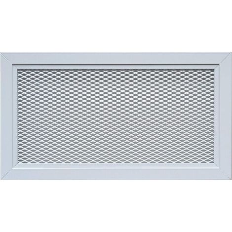 Modernes Perforiertes Weißes Aluminium-lüftungsgitter Mit Metallgewebe – Ral9016 – Lüftungsgitter Für Den Innen- Und Außenbereich – Rechteckig 30 X 15 Cm.
