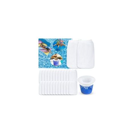 Lot De 50 Chaussettes De Skimmer De Piscine – Nylon Réutilisable Pour Filtration – Protection Contre Feuilles Et Débris – Taille 22x13 Cm - 50pcs