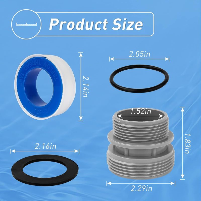 2-teiliger Poolschlauchadapter 4560, 40 Mm Auf 1 1/2 Zoll Poolpumpenanschluss, Poolschlauchverbinder, Kompatibel Mit Intex- Und Coleman-filterpumpen.