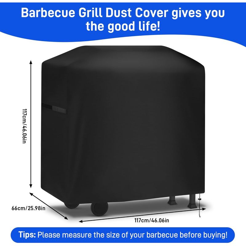 Grillabdeckung Für Den Außenbereich, Wasserdichte Grillabdeckung, Gasgrillabdeckung Mit Tragetasche, Strapazierfähiges 420d Oxford-gewebe, Uv-beständig, Winddicht, Staubdicht