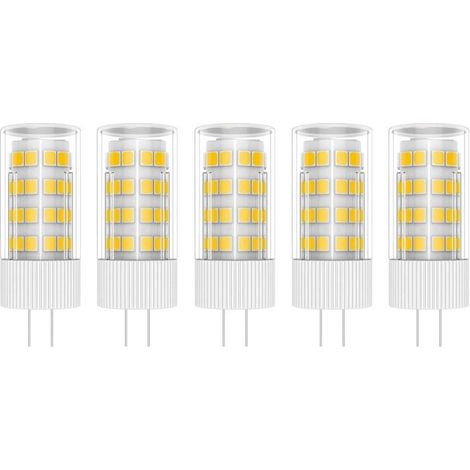 5x G4 Lampe Led 5w Ampoule Lampe 51 Smd 2835leds Blanc Chaud 3000k Ampoule Led 400lm Équivalent À Lampe Halogène 50w Ac 220v [classe Énergétique A+]