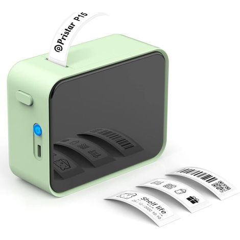 Étiqueteuse Bluetooth P15 – Mini Imprimante D'Étiquettes Autocollantes – Impression Thermique – Compatible Ios/android – Cutter Inclus
