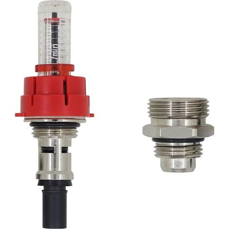 Débitmètre Chauffage Sol Pour Collecteur Plancher Chauffant – Indicateur De Flux D'Eau G1/2 – Adaptateur G3/4 Inclus – Équilibrage Optimal