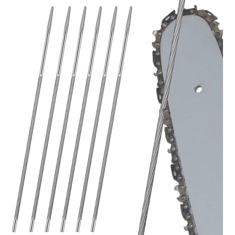 Limes Rondes, 6 Pcs 4.0mm Limes D'Affûtage Pour Tronçonneuse Affute Chaine Tronconneuse,pour Affûter Les Dents De Tronçonneuse Pour Agrandir Les Ouvertures Rondes