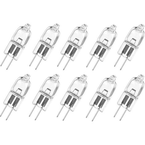 Lot De 10 Ampoules Halogènes G4 Blanc Chaud 12 V 5 W [classe Énergétique G]