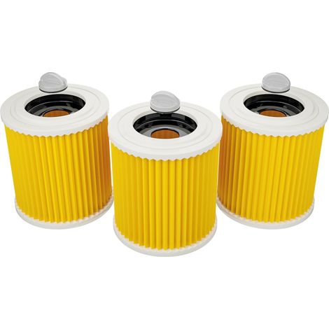 3 X Filtres Compatibles Avec L'Aspirateur Kärcher Premium Wd3 Wd2 Wd3 Wd1 Mv3 Mv2 Wd 3 P Extension Kit Aspirateur Eau Et Poussière - Contre Les Poussières Fines - Odeurs