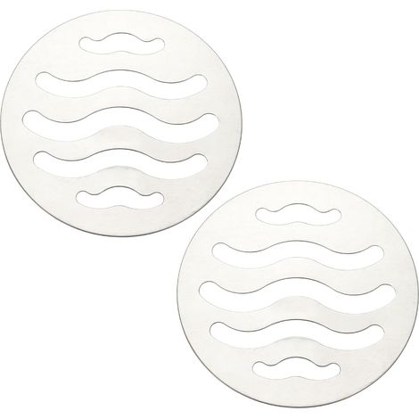 2 Pcs Couvercle De Drain Ronde, Grille De Douche En Acier Inoxydable Pour Petites Pelouses, Salle De Bain, Cuisine, Ton Argenté (3.5 Pouces)