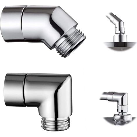 Adaptateur De Douche À Main En Cuivre, Adaptateur De Pomme De Douche Inclinable Au Coude 90 °/135 °, Pour Connexion Universelle De Douche À Main 1/2" (paquet De 2)