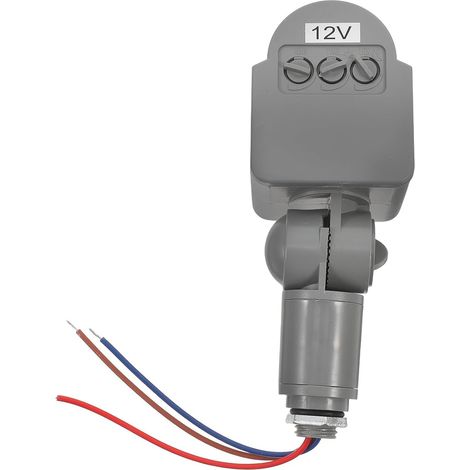 Interrupteur À Détecteur De Mouvement Infrarouge Pir 180° Pour Lampes Led 30w Dc12v Délai Réglable Et Protection Ip54 Pour Parkings Et Écoles