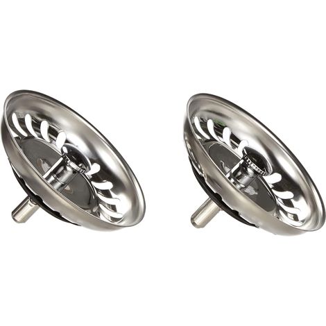 Grille Filtré Bouchon Pour Évier Universel Type Teka (81 X 31 Mm) Avec Axe Central (2 Pcs)