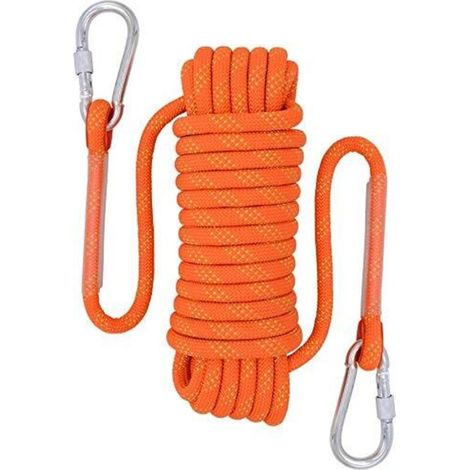 Corde De Sécurité En Nylon Tressé 10m – Résistante À L'Usure – Diamètre 10mm – Force De Traction 1000kg – Pour Alpinisme Et Sauvetage